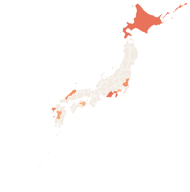 達成率17%の日本地図